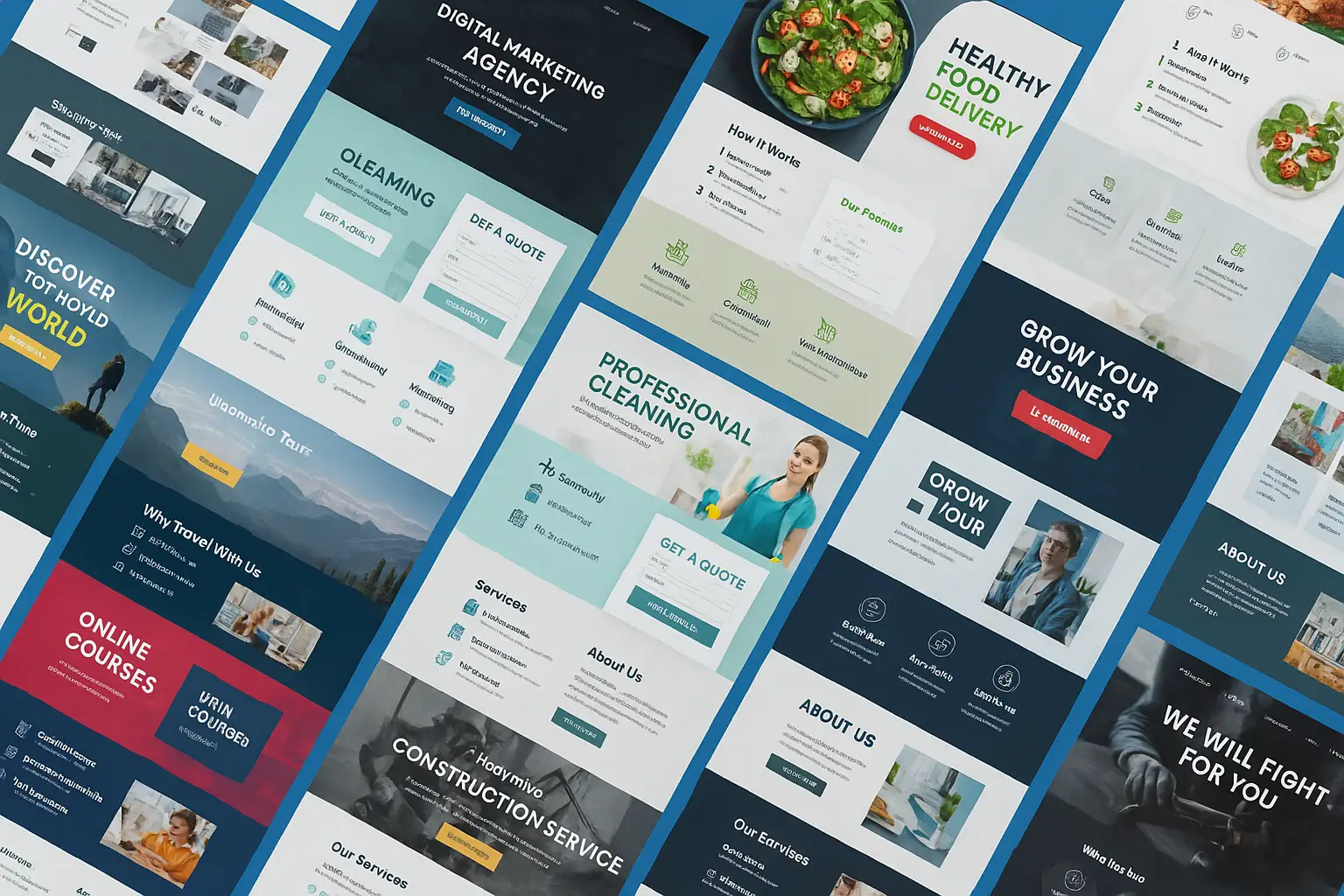 Portfolio screenshot of a modern responsive website developed by Digiotor