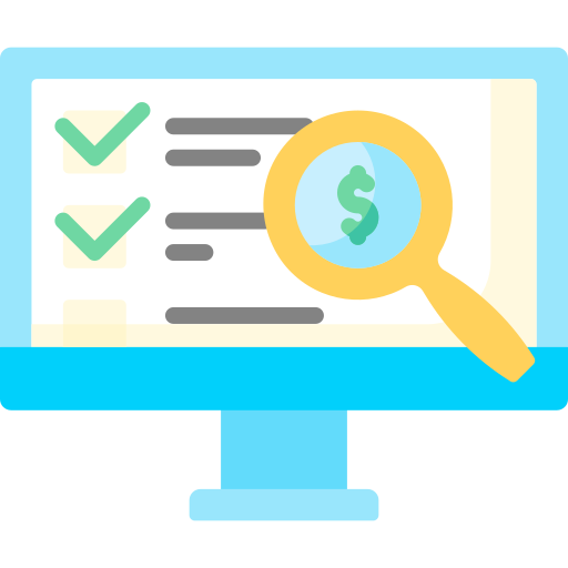 Icon showing audit checklist and competitor bar chart