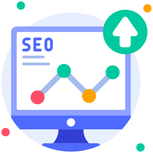 SEO optimization service icon representing increased website traffic