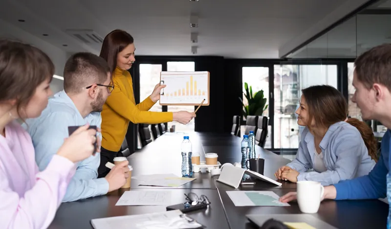 Digitor digital marketing team discussing strategies in a meeting