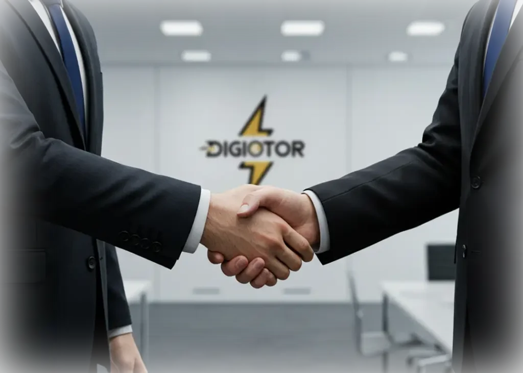 Handshake between marketer and client