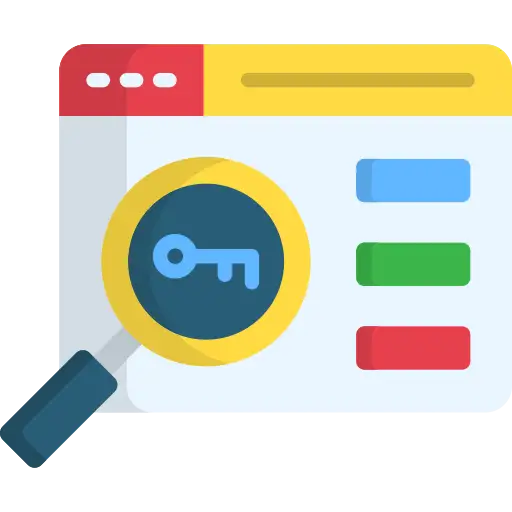 Keyword research and SEO strategy icon