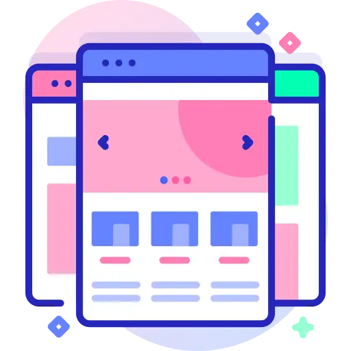 Icon representing landing page development service