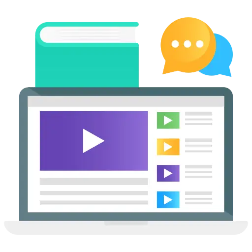 Icon representing online learning platform interface