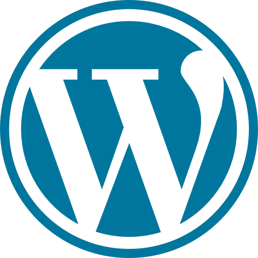 WordPress logo representing a popular content management system for website creation
