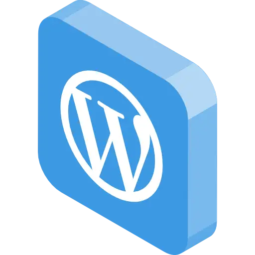 WordPress logo representing website development
