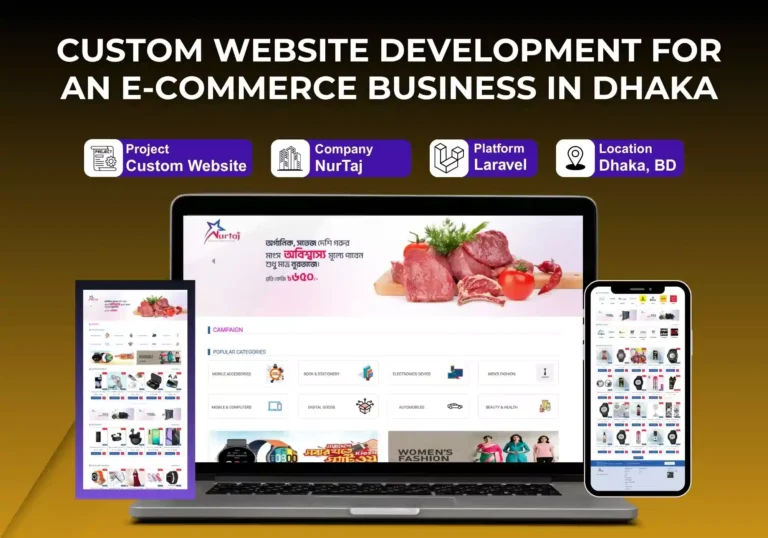 Responsive eCommerce website development for NurTaj, built with Laravel in Dhaka